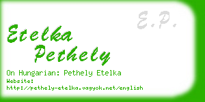 etelka pethely business card